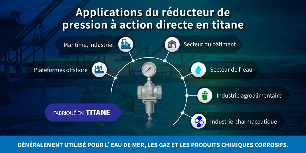 Applications du réducteur de pression à action directe en titane Z-Tide