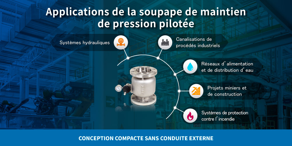 Application de la soupape de maintien de pression pilotée Z-Tide
